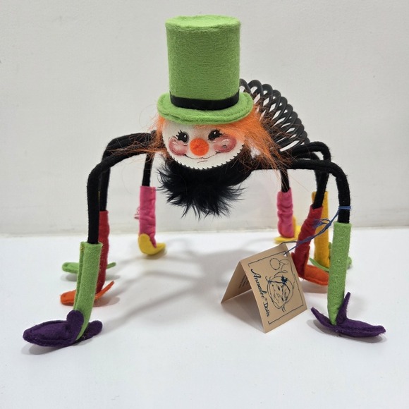 Annalee Doll Halloween Spider 12" 1991 Vintage Posable Decoration With Tags - Picture 2 of 12